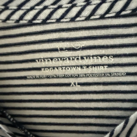 Vineyard Vines Navy and White Striped Tee - Picture 4 of 4